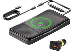 Draadloze Autolader Oplaadmat | 15W Snelladen | iPhone & Samsung | 54% Korting