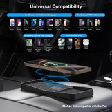 Wireless Car Charging Pad, polmxs 15W Fast Wireless Car Charger Pad Non-slip Car Wireless Charger Mat 30cm Cable with 70cm Extended Cable Compatible with iPhone 16/15/14/13/12/11, Samsung, Google