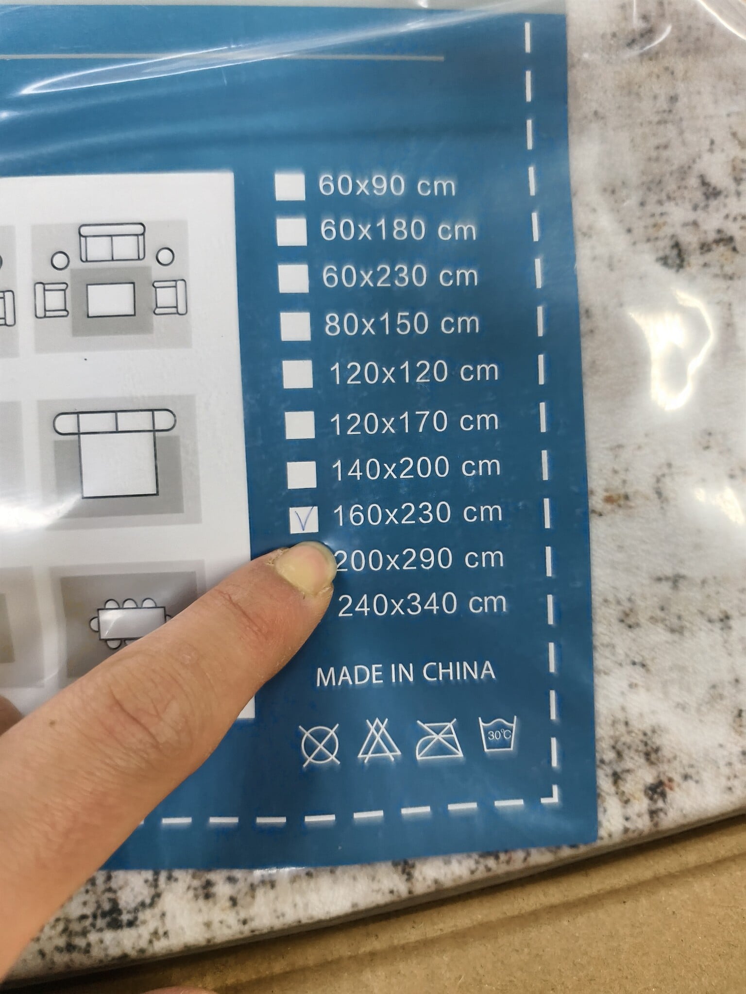 Grijze Vloerkleed 30x40cm - Polyester - Zacht & Onderhoudsvriendelijk (71% Korting!)
