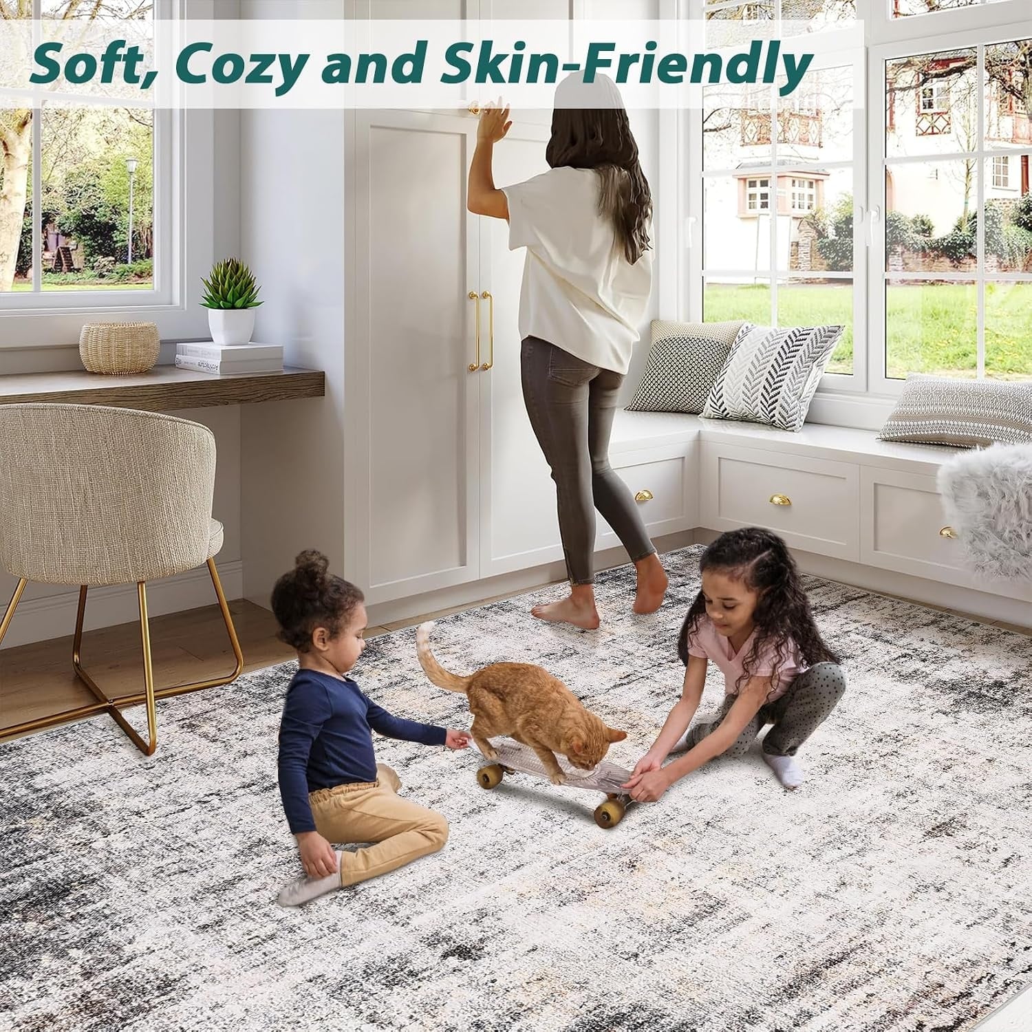 Grijze Vloerkleed 30x40cm - Polyester - Zacht & Onderhoudsvriendelijk (71% Korting!)