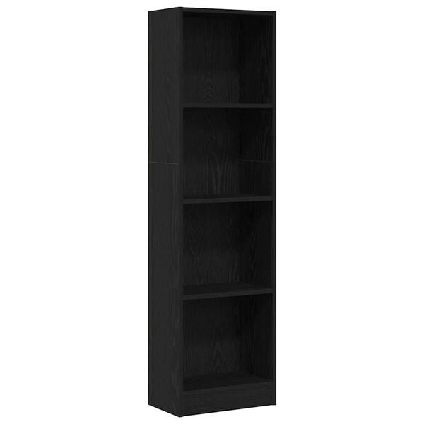 vidaXL Boekenkast Zwart Eiken 40x24x143 cm Engineered Wood