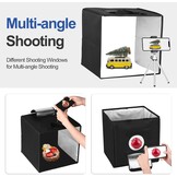 EMART Fotostudio Light Box 30x30x30 cm met 120 LED lampen en 6 achtergrondkleuren