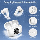 Nerunsa Bluetooth hoofdtelefoon, sport, hoofdtelefoon, draadloos, bluetooth, 50 uur speeltijd, in-ear hoofdtelefoon met ENC ruisonderdrukking, IP7 waterdicht, draadloze hoofdtelefoon
