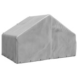 vidaXL Hondenkennel buiten met deksel 3x2x1,9 m gegalvaniseerd staal