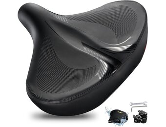 DAWAY C40 Fietszadel met extra zacht schuimvulling, voor dames en heren, senioren, universeel reservezadel voor hometrainer, MTB, e-bike, stadsfiets, racefiets