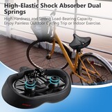 DAWAY C40 Fietszadel met extra zacht schuimvulling, voor dames en heren, senioren, universeel reservezadel voor hometrainer, MTB, e-bike, stadsfiets, racefiets