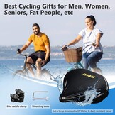 DAWAY C40 Fietszadel met extra zacht schuimvulling, voor dames en heren, senioren, universeel reservezadel voor hometrainer, MTB, e-bike, stadsfiets, racefiets