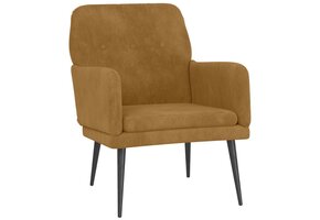 Bruine Fluwelen Fauteuil met Korting - Comfortabele Relaxstoel
