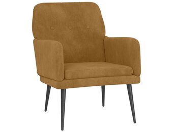 vidaXL Fauteuil 62x79x79 cm fluweel bruin