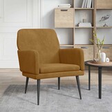 vidaXL Fauteuil 62x79x79 cm fluweel bruin