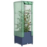 vidaXL Plantenbak verhoogd met kashoes 40x40x139 cm rattanlook