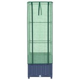 vidaXL Plantenbak verhoogd met kashoes 40x40x139 cm rattanlook