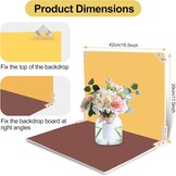 EMART Photography Background Set 42x29cm,14 Double Sided Background Papers and 2 Photography Windows,Suitable For Food,Jewellery, Skin Care Products and Small Product Photography