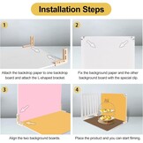 EMART Photography Background Set 42x29cm,14 Double Sided Background Papers and 2 Photography Windows,Suitable For Food,Jewellery, Skin Care Products and Small Product Photography