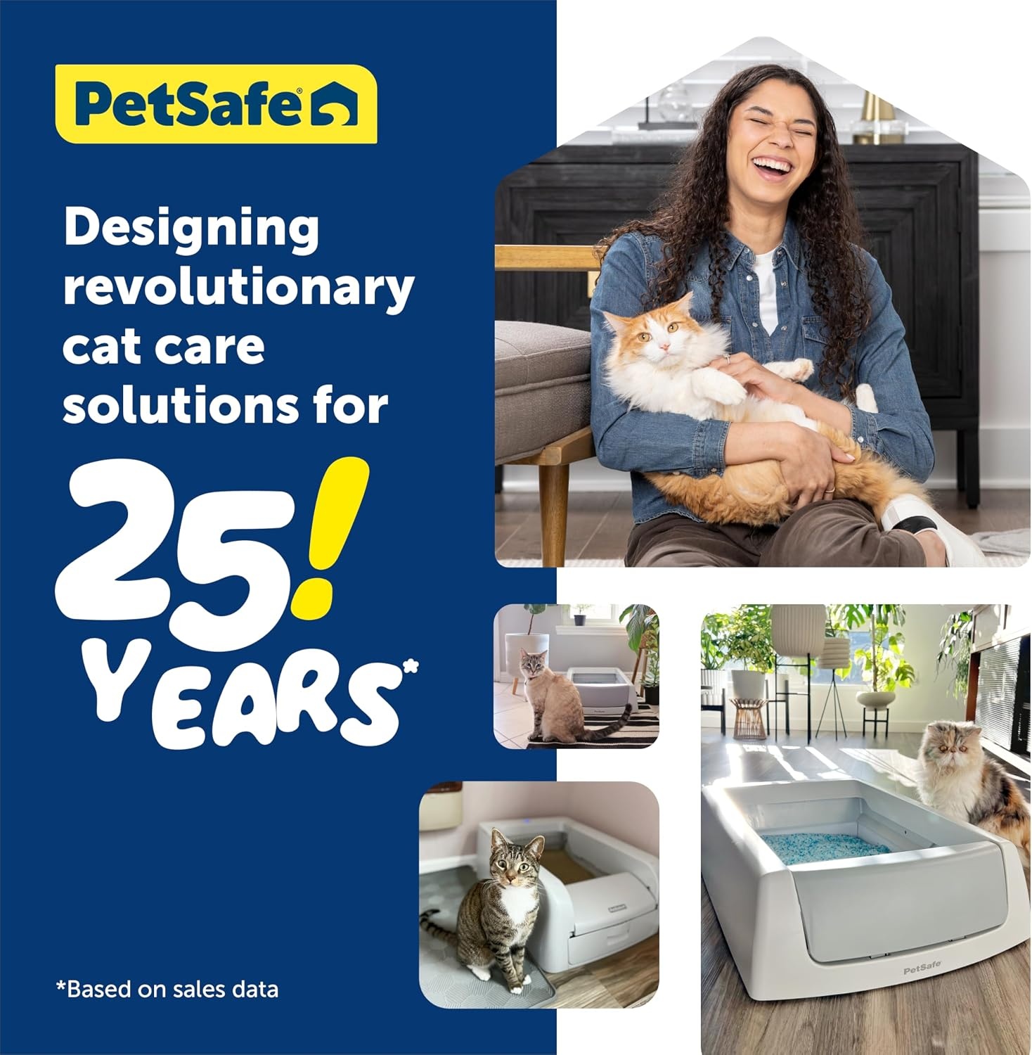 PetSafe ScoopFree Vervangende Blauwe Kristallen Kattenbak - Geurcontrole, Stofvrij, Lekvrij - 3-Pack