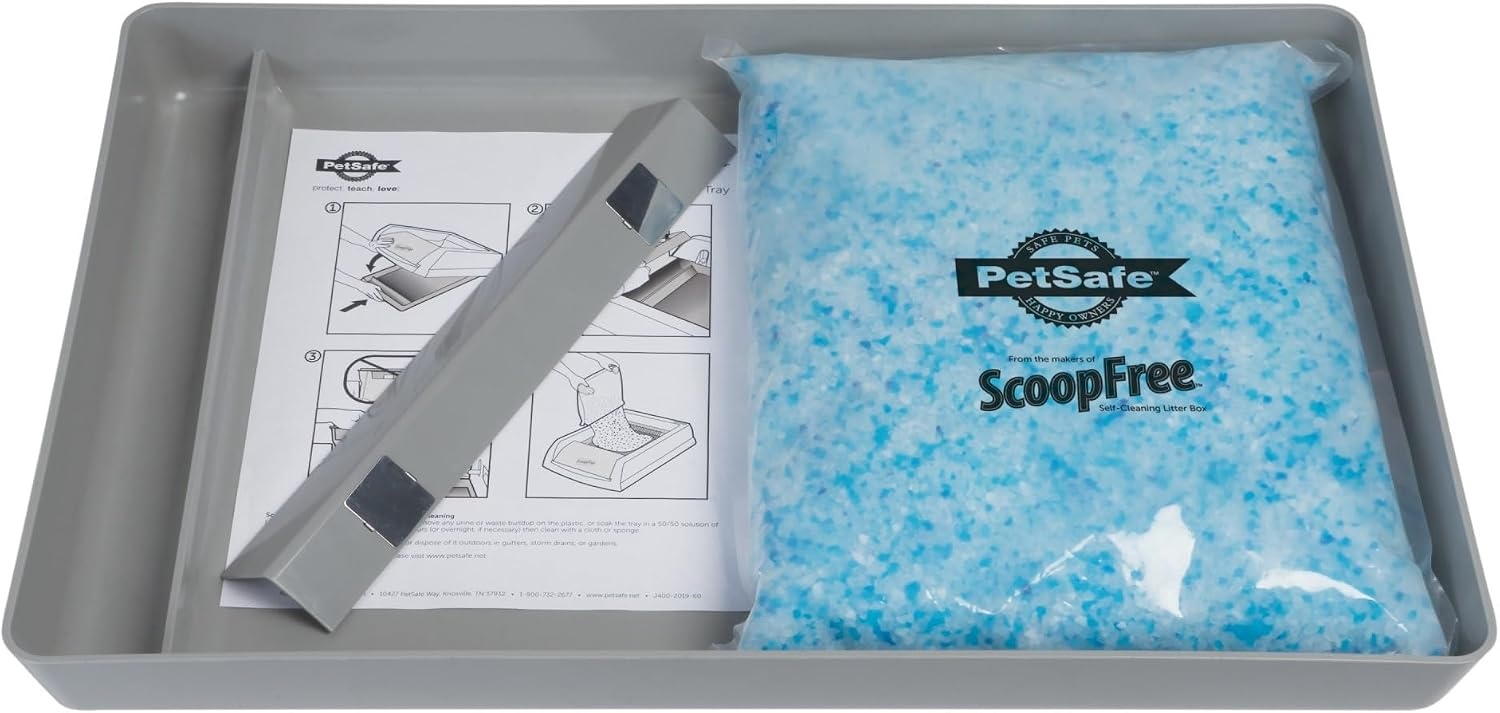 PetSafe ScoopFree Vervangende Blauwe Kristallen Kattenbak - Geurcontrole, Stofvrij, Lekvrij - 3-Pack