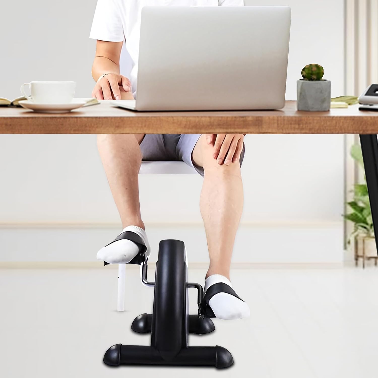 Office Bike - Sitting Bike - Home Trainer - Mobility Trainer - LCD Display - Fitness Bike - Black
