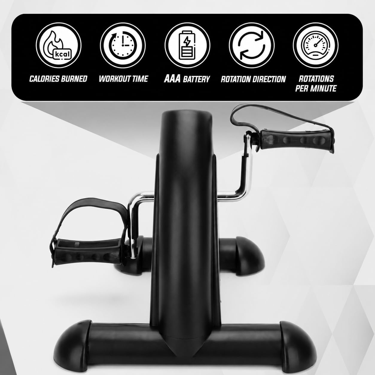 Office Bike - Sitting Bike - Home Trainer - Mobility Trainer - LCD Display - Fitness Bike - Black