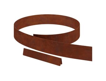 vidaXL Tuin Grasperkafwerking 4 pcs Roestig 450 x 10 cm Cortenstaal