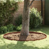 vidaXL Tuin Grasperkafwerking 4 pcs Roestig 450 x 10 cm Cortenstaal