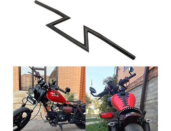 Motorfiets Stuur Z Bars 25mm 7/8 "Drag Stuur Universele Voor Sportster Cruiser XL 883 1200 Custom Chopper Softail Dyna Street Bob Zwart