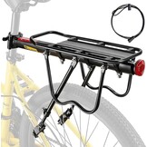 West Biking MTB Bagagedrager Aluminium - Zwart - Verstelbaar tot 50 kg