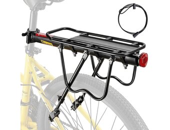 West Biking MTB Bagagedrager Aluminium - Zwart - Verstelbaar tot 50 kg