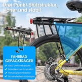 West Biking MTB Bagagedrager Aluminium - Zwart - Verstelbaar tot 50 kg