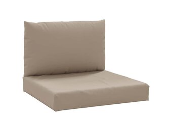 vidaXL Palletkussens 2 st oxford stof taupe