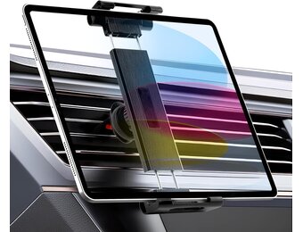 Universele Tablet Houder voor Auto - Ventilatierooster - 360° Draaibaar - Zwart - Geschikt voor 6-17 inch