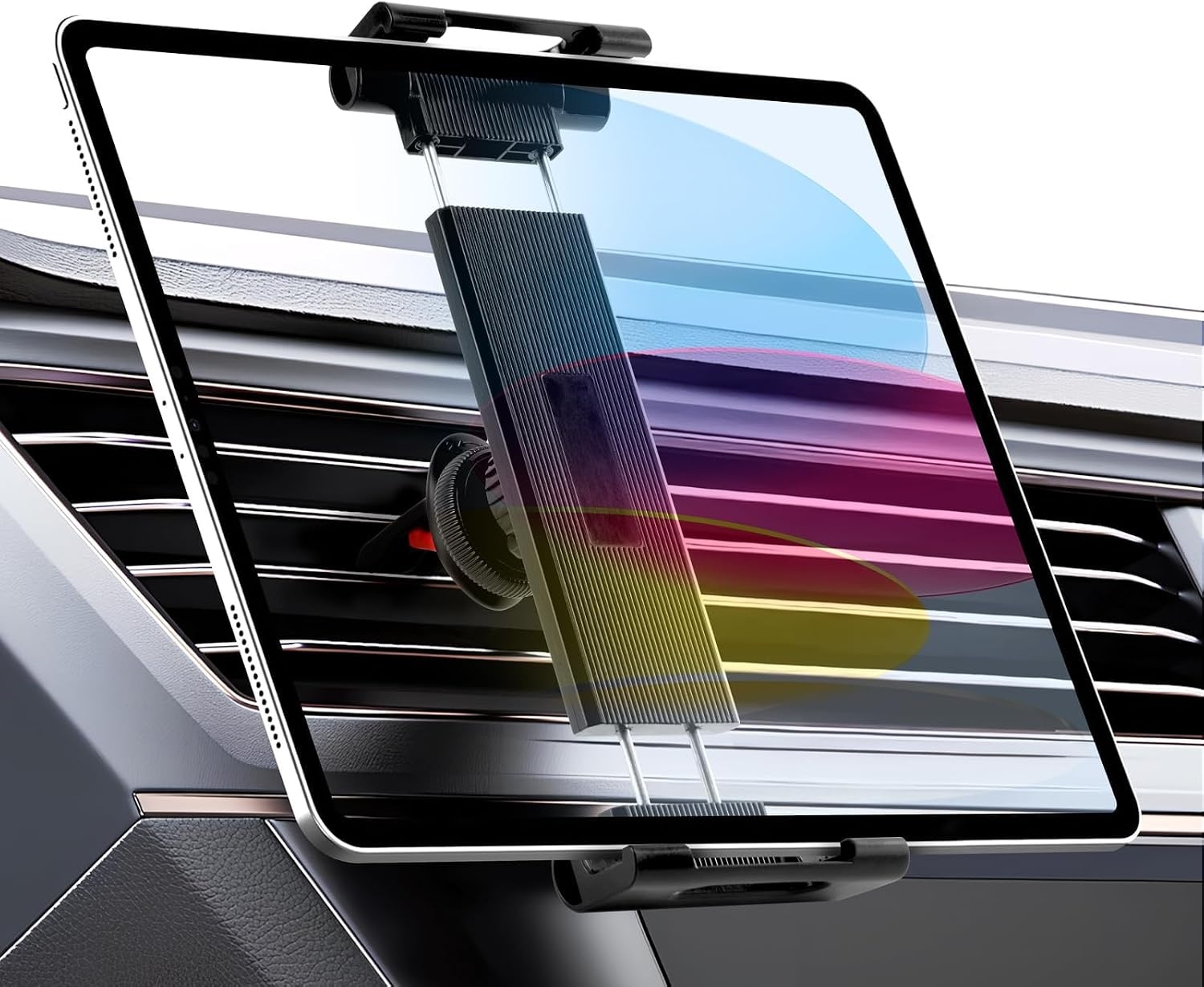 Universele Tablet Houder voor Auto - Ventilatierooster - 360° Draaibaar - Zwart - Geschikt voor 6-17 inch