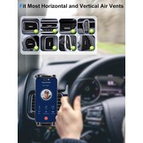 Universele Tablet Houder voor Auto - Ventilatierooster - 360° Draaibaar - Zwart - Geschikt voor 6-17 inch