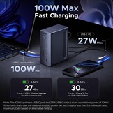 UGREEN 13-in-1 Laptop Docking Station, USB C Triple 4K Display Dock (2 HDMI+ DP, For Windows Only), 100W Max Laptop Charging, 10Gbps USB-C/A, Ethernet, SD/TF, Audio, 140W Adapter for Dell/Lenovo/HP