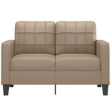 vidaXL Tweezitsbank 120 cm kunstleer cappuccinokleurig