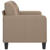 vidaXL Tweezitsbank 120 cm kunstleer cappuccinokleurig