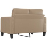 vidaXL Tweezitsbank 120 cm kunstleer cappuccinokleurig