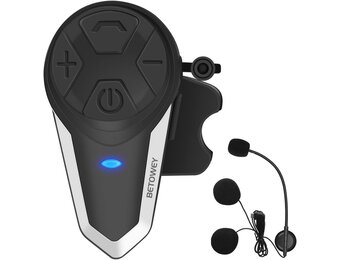 BETOWEY BT-S3 Bluetooth Motor Intercom Headset - Zwart - 1 Set
