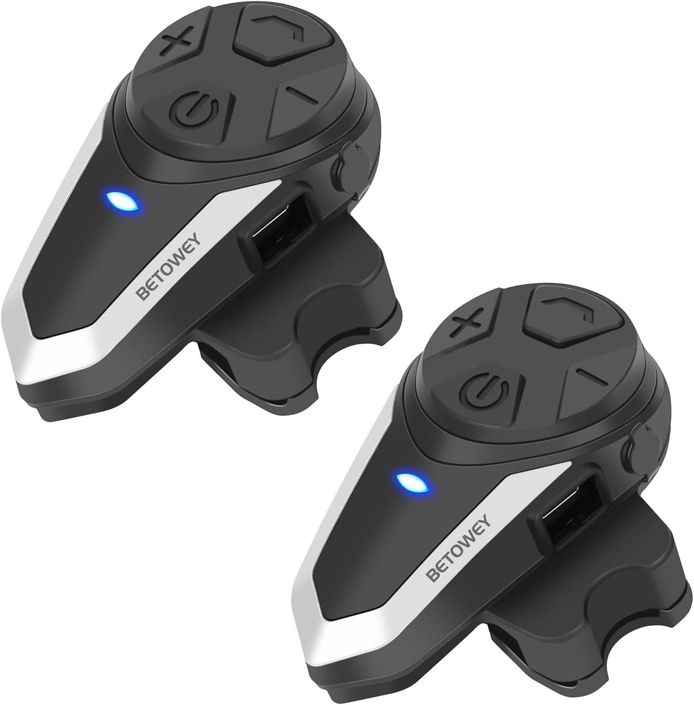 BETOWEY BT-S3 Bluetooth Motor Intercom Headset - Zwart - 1 Set