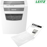 Leitz IQ Home Office Cross Cut Paper Shredder, Shredds up to 12-10 Sheets (70-80gsm), Security Level P4, 23 Litre Collector Container, White, 80090000