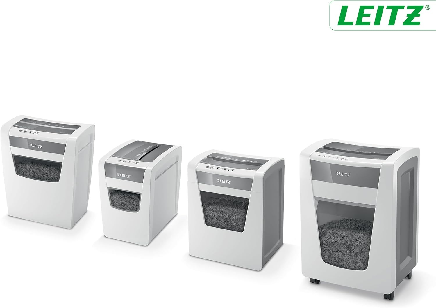 Leitz IQ Home Office Cross Cut Paper Shredder, Shredds up to 12-10 Sheets (70-80gsm), Security Level P4, 23 Litre Collector Container, White, 80090000