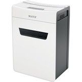 Leitz IQ Home Office Cross Cut Paper Shredder, Shredds up to 12-10 Sheets (70-80gsm), Security Level P4, 23 Litre Collector Container, White, 80090000
