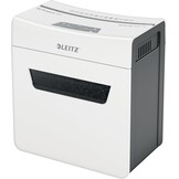Leitz IQ Home Office Cross Cut Paper Shredder, Shredds up to 12-10 Sheets (70-80gsm), Security Level P4, 23 Litre Collector Container, White, 80090000