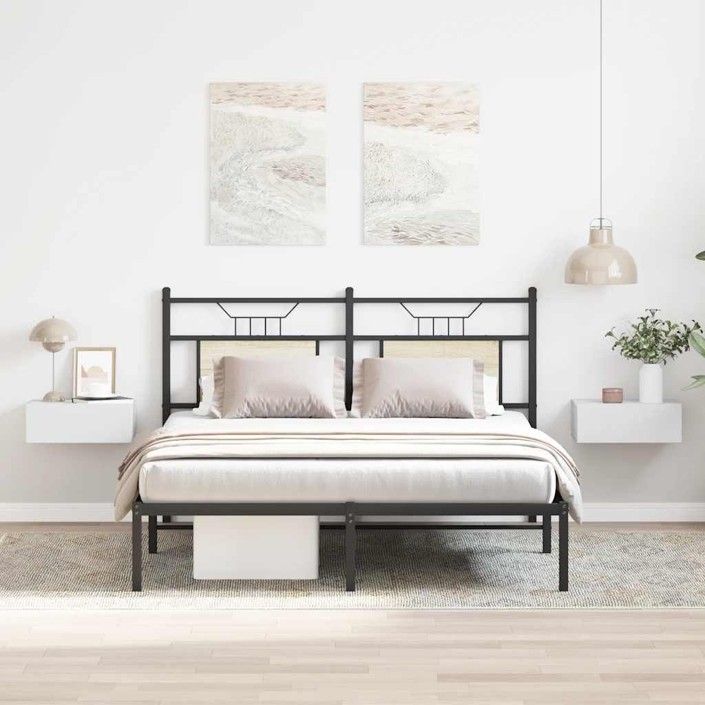vidaXL Nachtkastjes 2 st zwevend 40x30x15 cm bewerkt hout wit