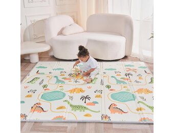 SUPERBE BEBE Baby Speelmat - 180x200x1.5cm - Opvouwbare Vloermat - Dinosaurus