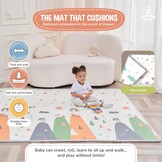 SUPERBE BEBE Baby Speelmat - 180x200x1.5cm - Opvouwbare Vloermat - Dinosaurus