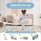 SUPERBE BEBE Baby Speelmat - 180x200x1.5cm - Opvouwbare Vloermat - Dinosaurus