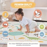 SUPERBE BEBE Baby Speelmat - 180x200x1.5cm - Opvouwbare Vloermat - Dinosaurus