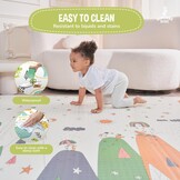 SUPERBE BEBE Baby Speelmat - 180x200x1.5cm - Opvouwbare Vloermat - Dinosaurus