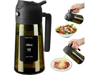 SWEET VIEW 2-in-1 Oliespuit en Dispenser - 470ml - Zwart