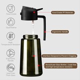 SWEET VIEW 2-in-1 Oliespuit en Dispenser - 470ml - Zwart